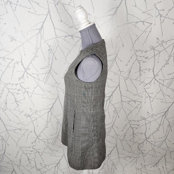 Theory Gray Plaid Wool Stretch Helaina Of Portland Dress - Picture 3 of 8